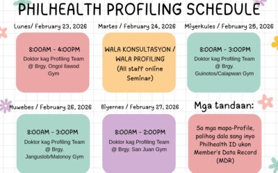 Dumarao Primary Care Facility Profiling Schedule February 23-27, 2026